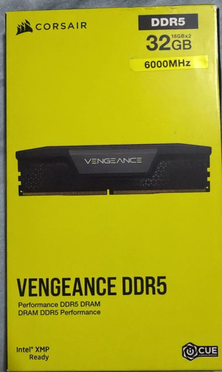 Memória RAM Corsair Vengeance DDR5 32GB (2x16GB) 6000MHz - Lacrada