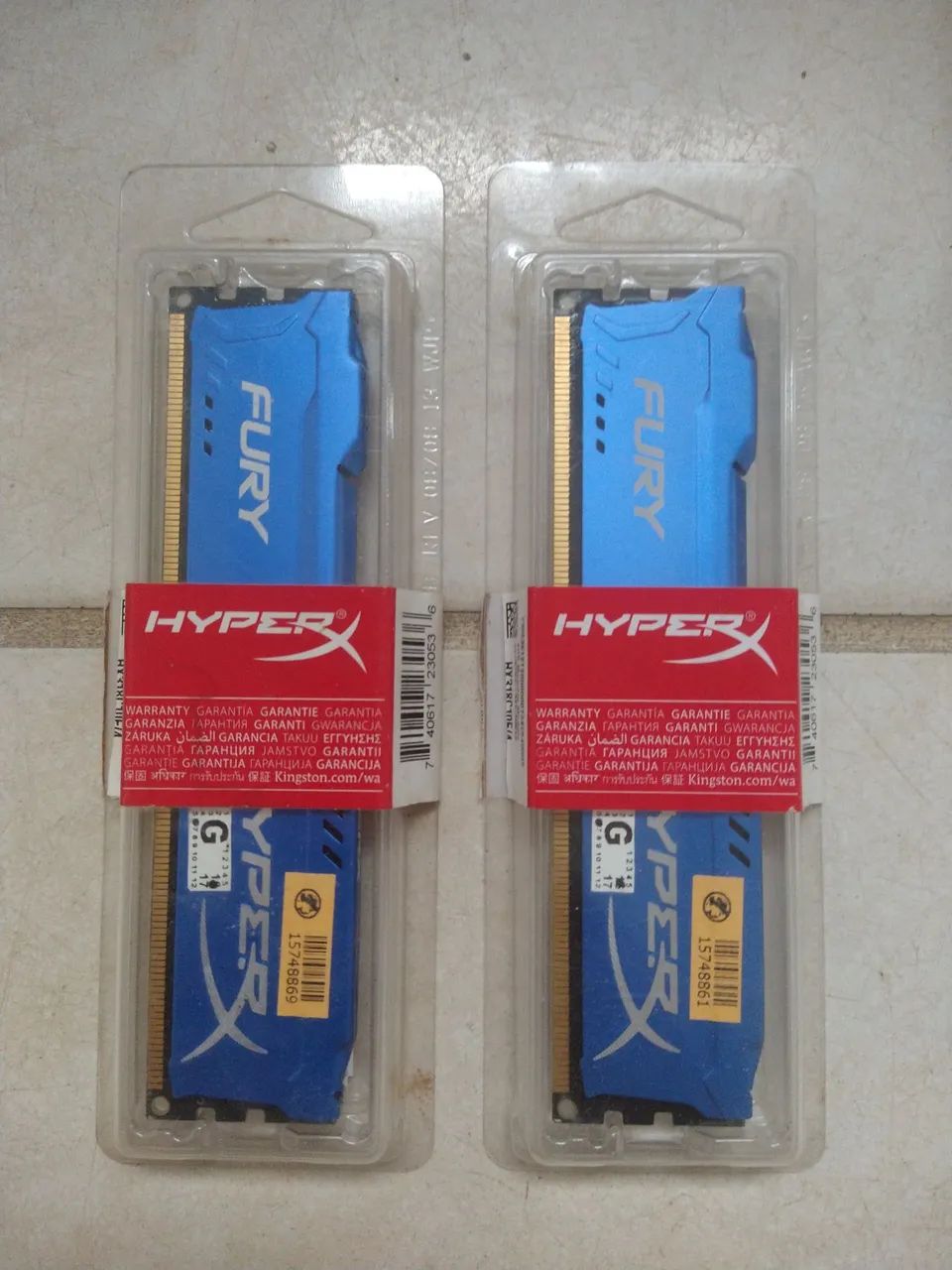 Par de memórias Kingston Hyper X Fury