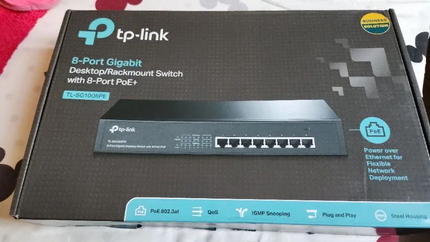 Switch 8 portas gigabit POE Tp-link tl-sg1008pe