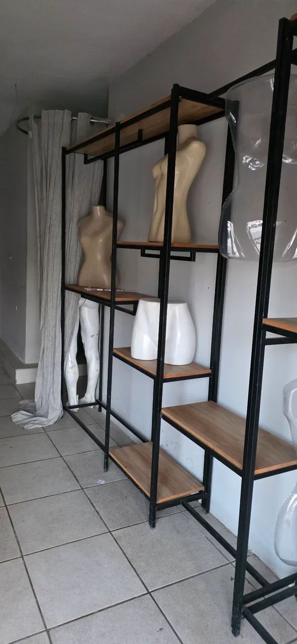 Loja balcão manequins bustos pratileira estantes - Foto 5