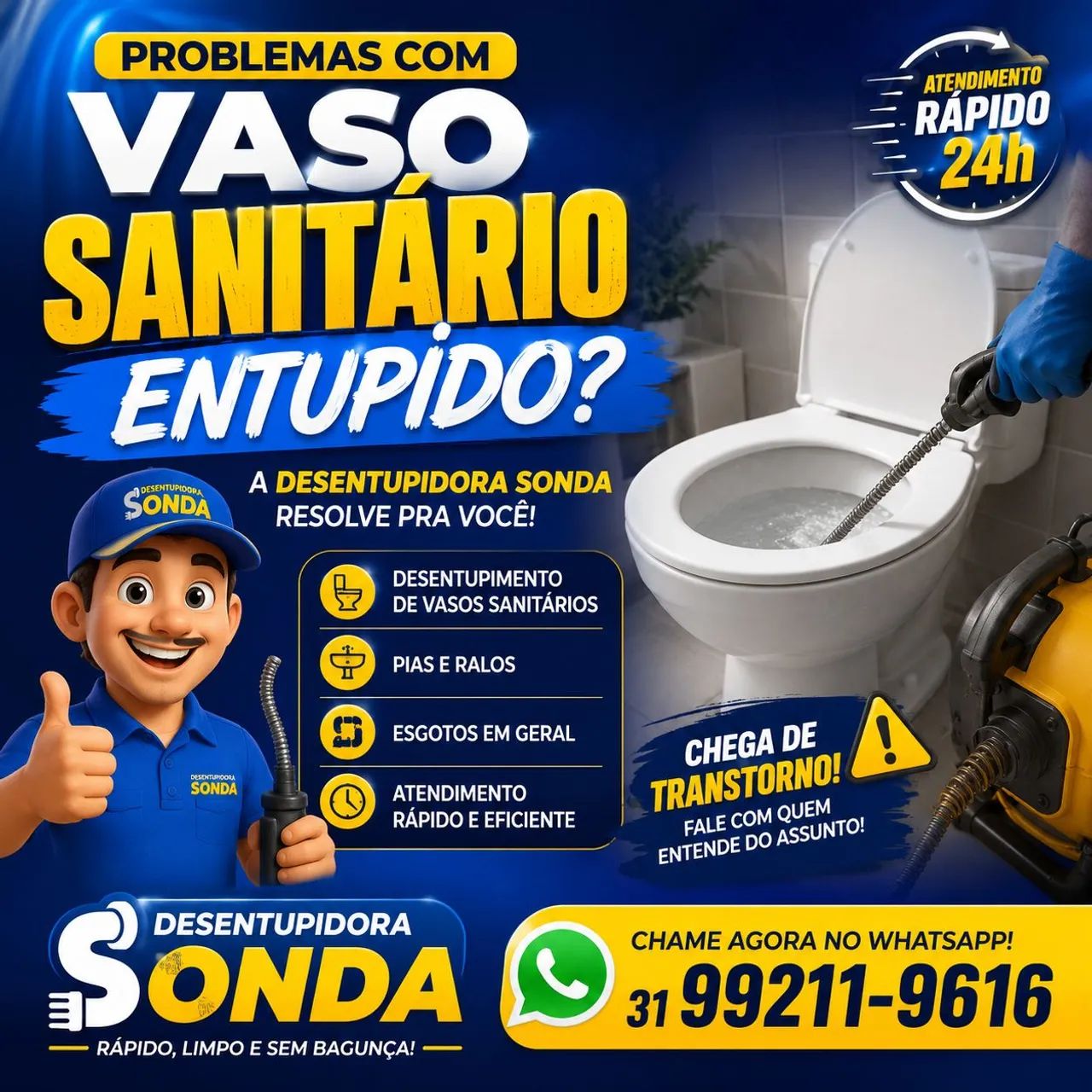 Desentupidora de esgoto 