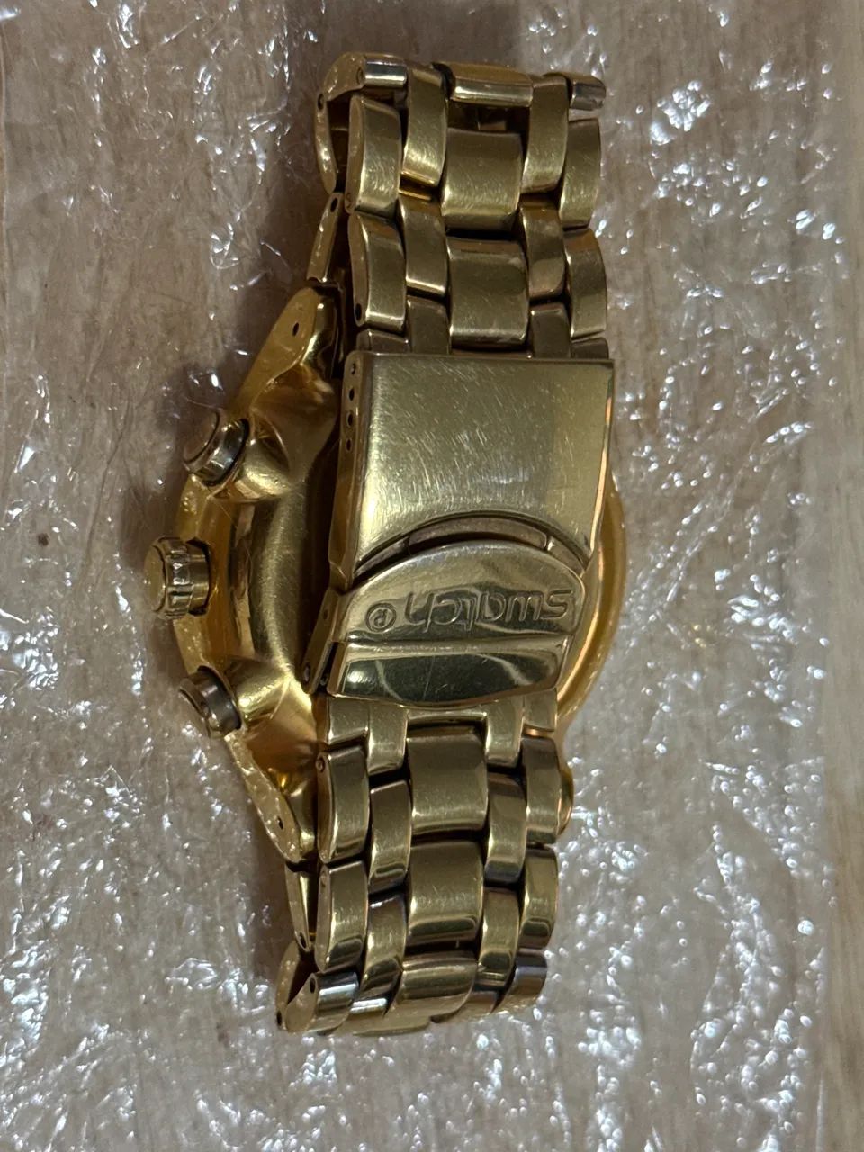 Relógio Swatch irony 47mm dourado  - Foto 2