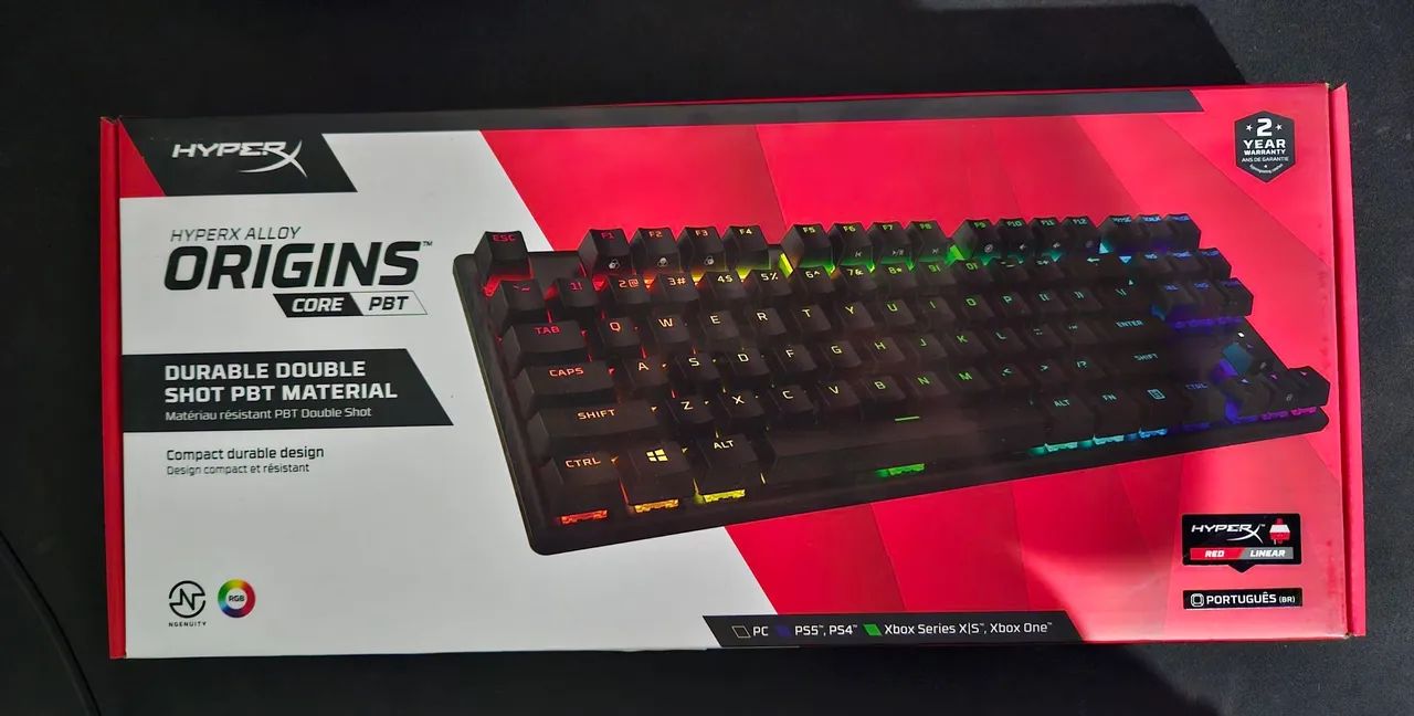Teclado Gamer Hyperx Alloy Origins Core PBT - Switch Red