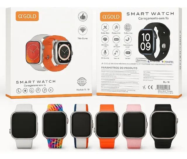 SMARTWATCH RL-18 A'Gold 2 Relogio e 6 Pulseiras  - Foto 2