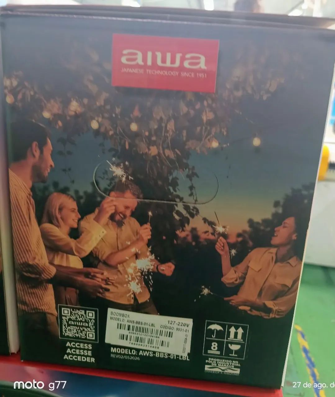 Vendo essa caixa de som AIWA  BOOMBOX LBL, POTENCIA:200W