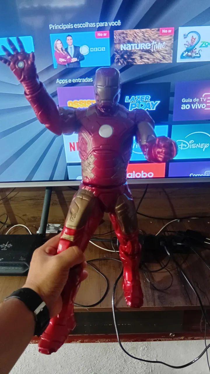 BONECO HOMEM DE FERRO 50CM MARCA MIMO ORIGINAL  - Foto 4