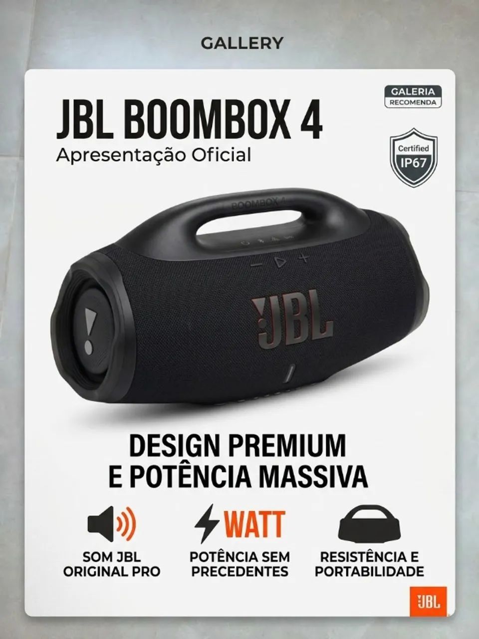 JBL Boombox 4 Original - Impecável / Sem Detalhes (Estado de Nova)