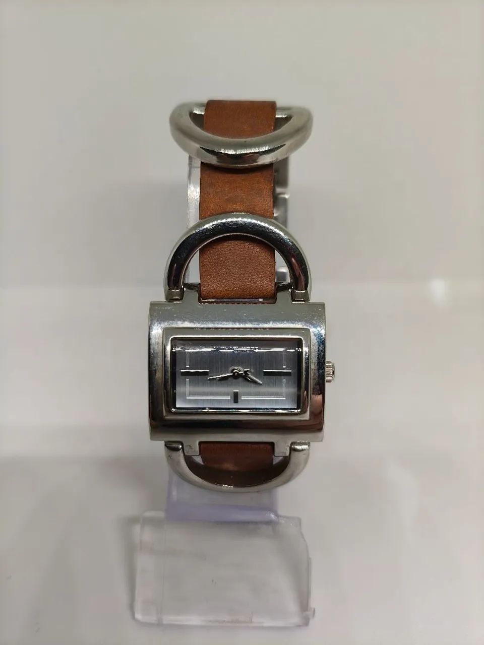 MICHAEL KORS RETANGULAR COURO MARROM ORIGINAL - 18CM - MK-2099 - Foto 4