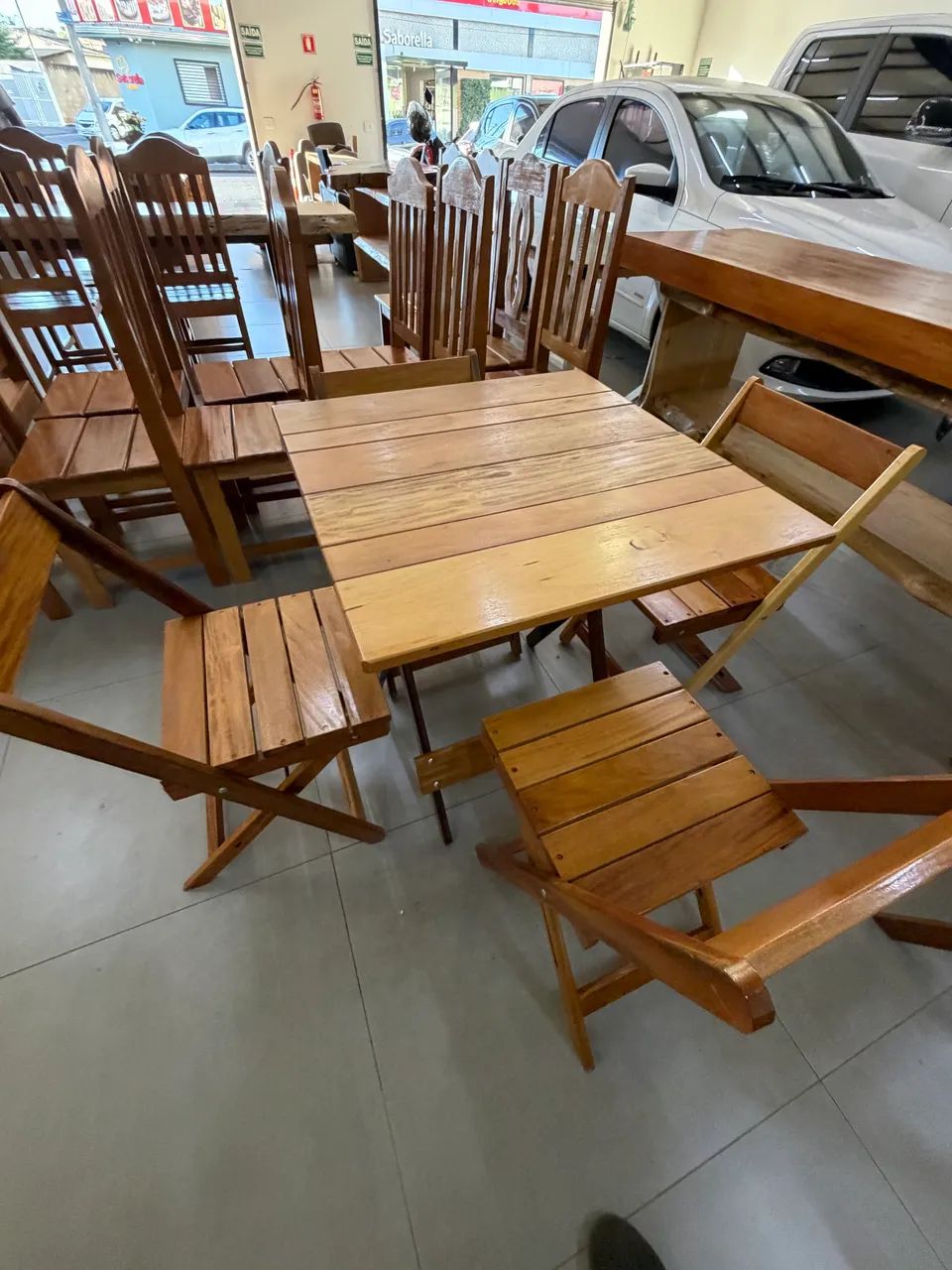 Conjunto de mesa dobrável  - Foto 3