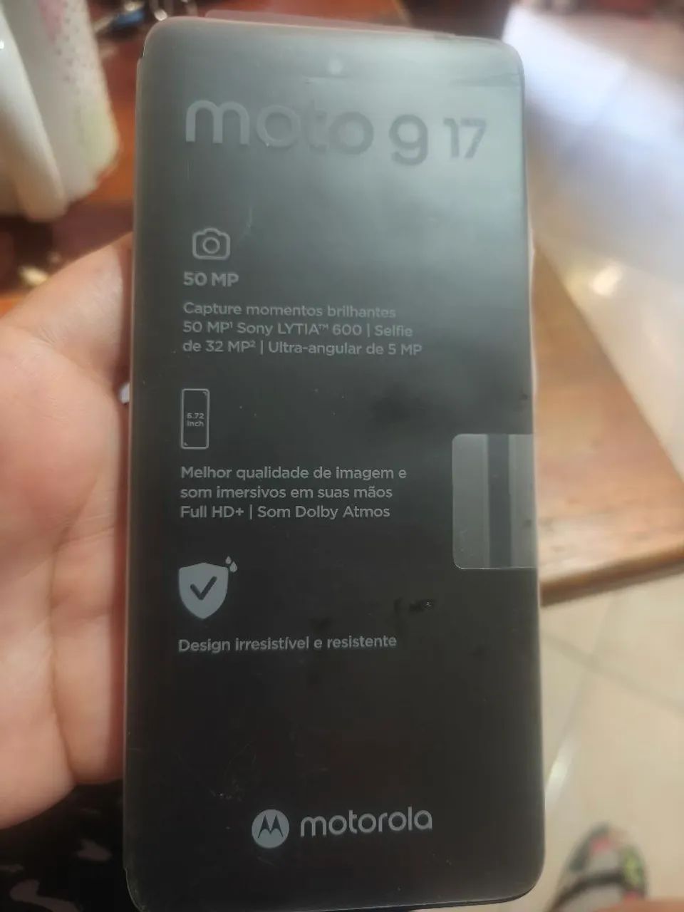 Moto G 17 Novo na caixa