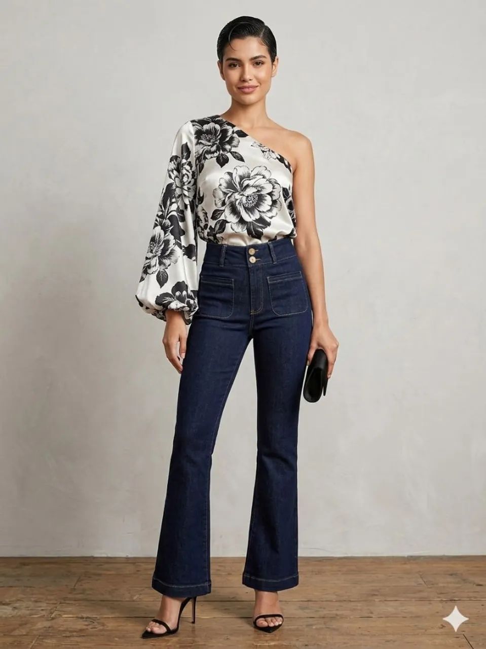 Calça wide leg da Canal, cor índigo blue escuro - Foto 3