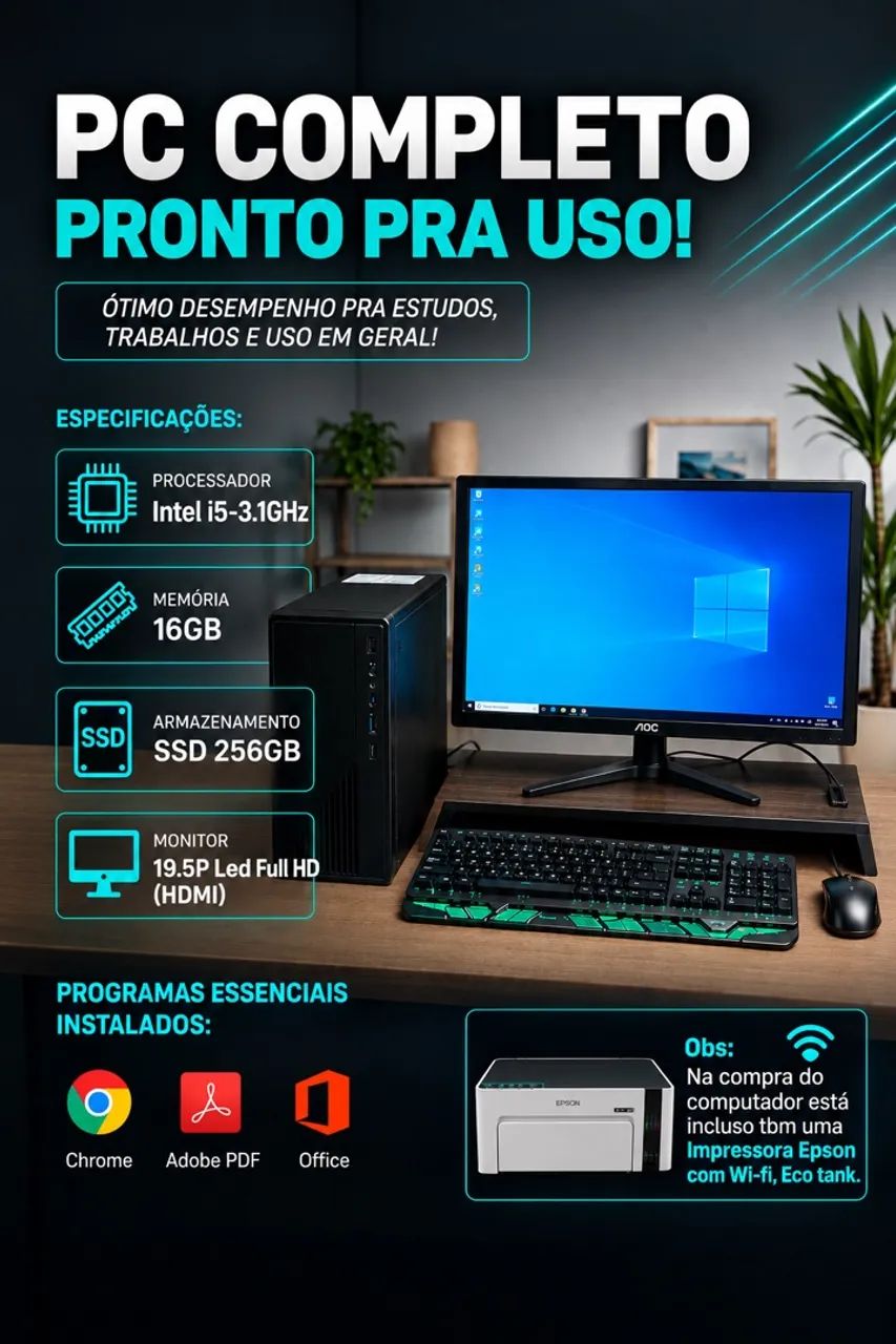 COMPUTADOR COMPLETO + EPSON PRINTERHELP 