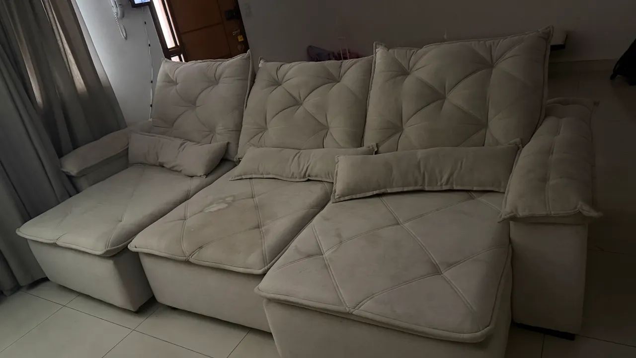 Sofá 3 lugares retrátil 