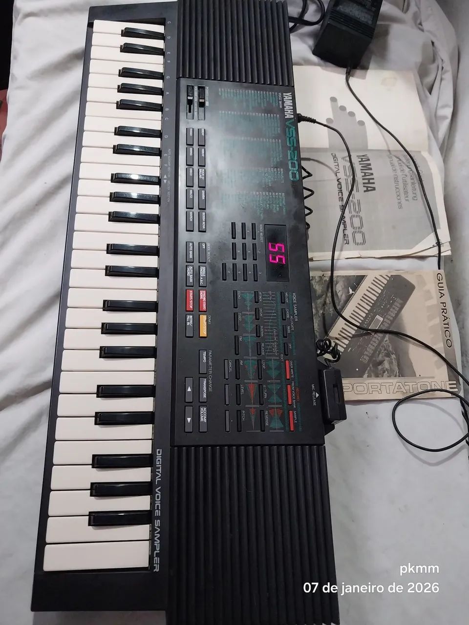 Teclado Yamaha Vss200 Excelente com microfone e manuais - Foto 6