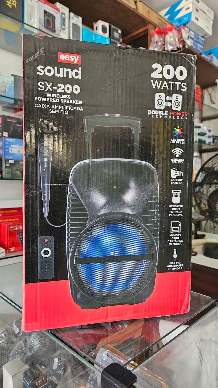 Caixa de som amplificada easy sound SX-200 