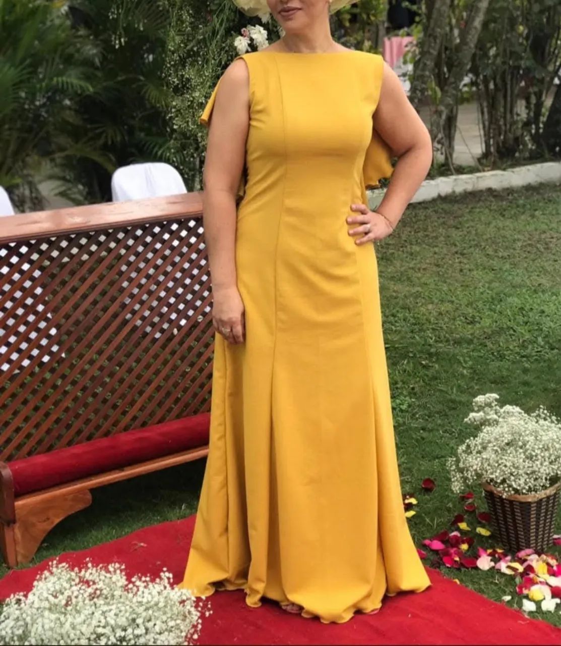 Vestido amarelo para festas - Foto 2