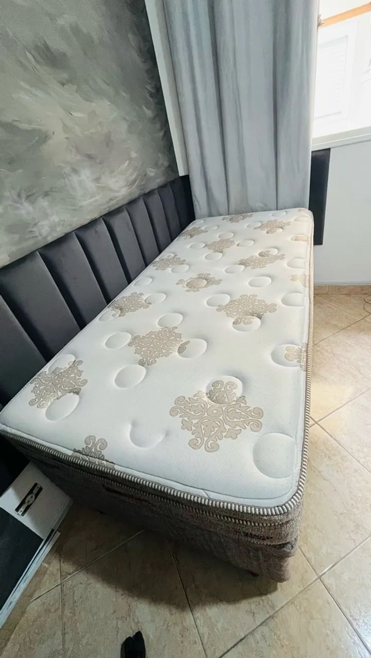 Cama Box Baú Solteiro com Colchão e Cama Auxiliar - Foto 2