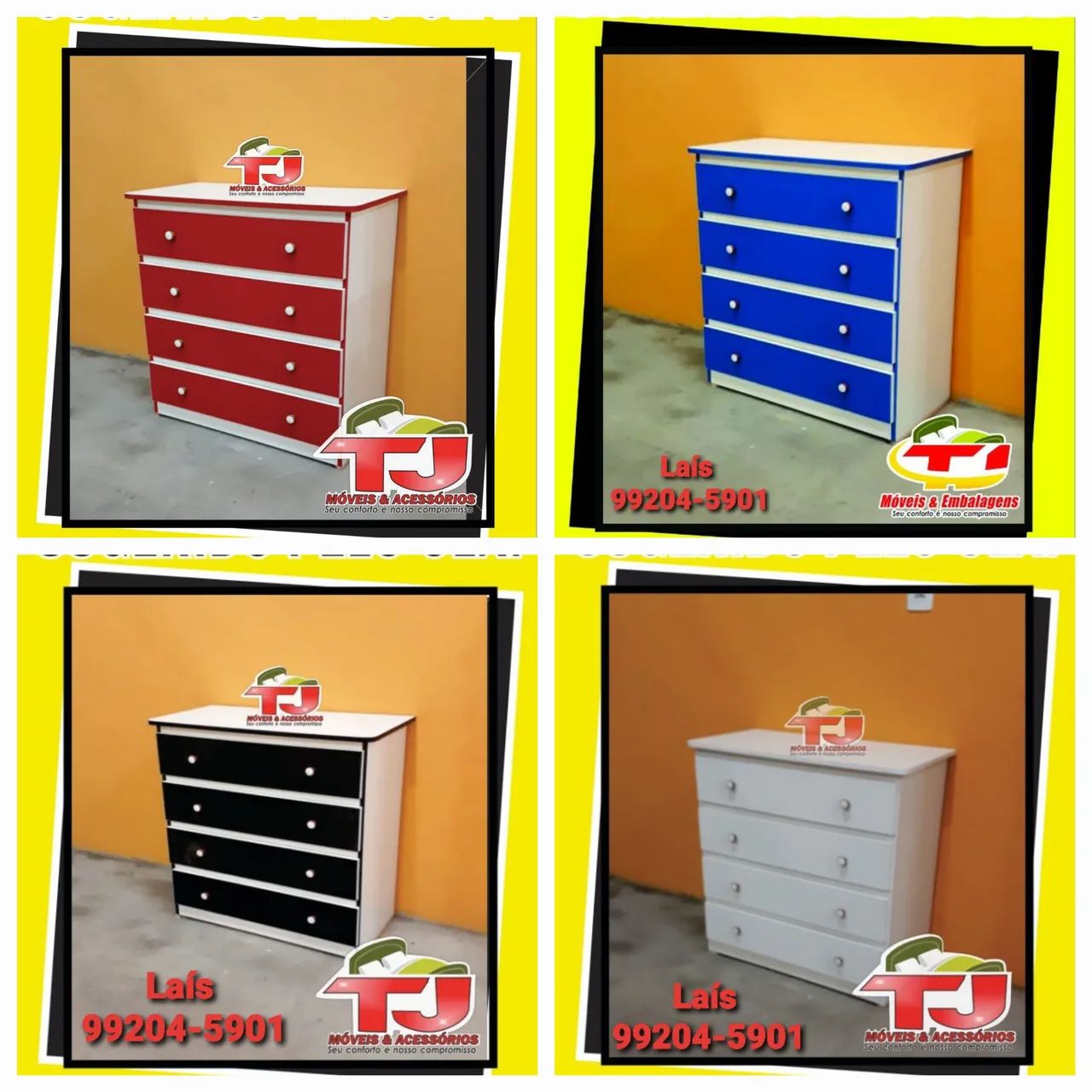 CÔMODA 4 GAVETAS 