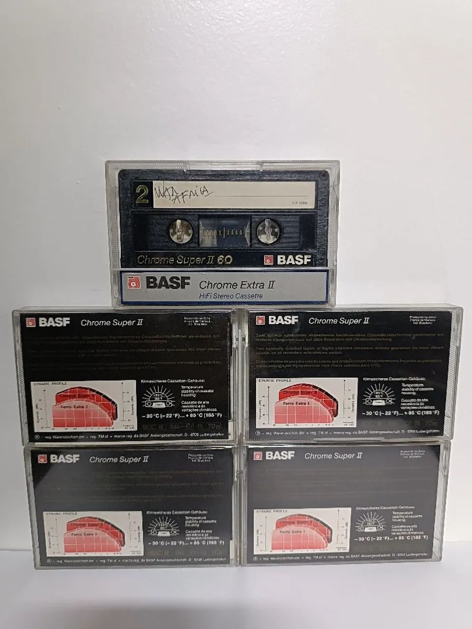 5 fitas basf super Chrome usadas