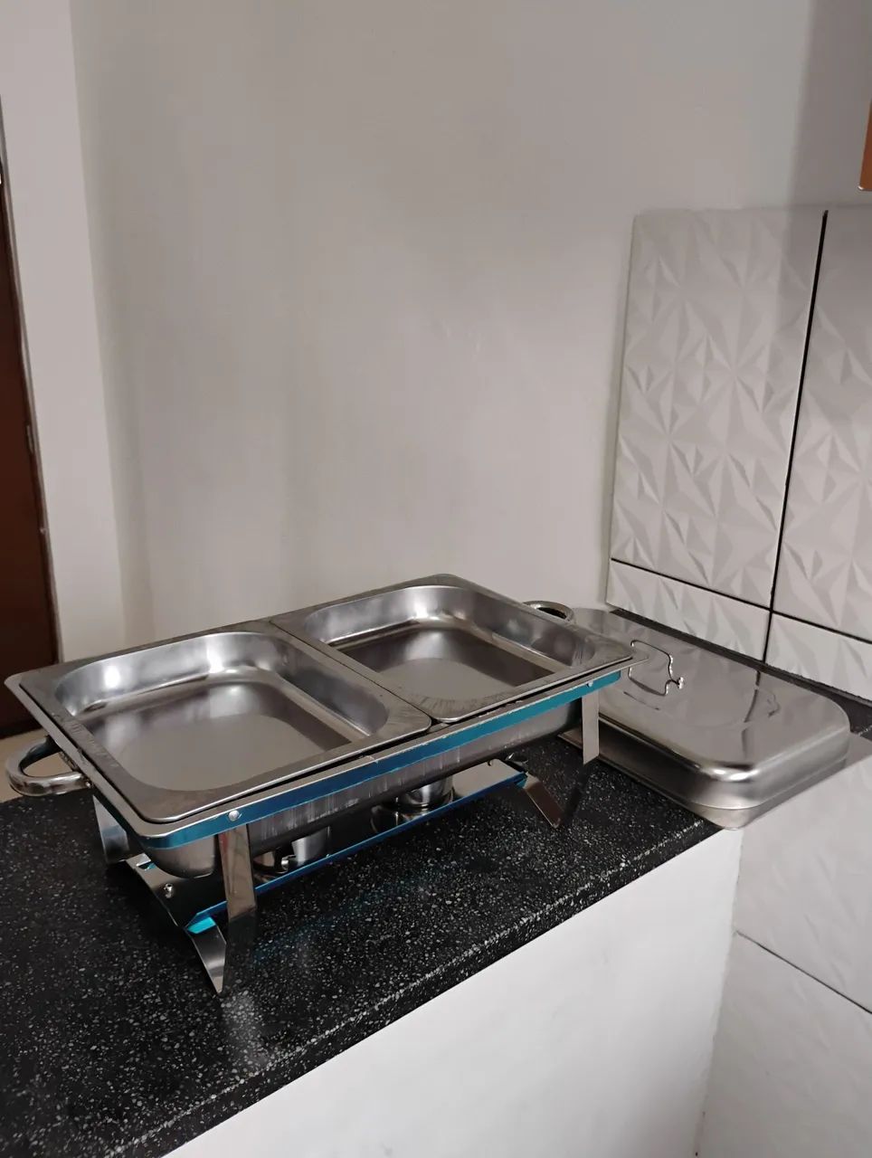 Vendo Réchaud retangular inox de 12 litros Banho Maria 3 cubas 2 cubas 1 cuba  Buffet  - Foto 2