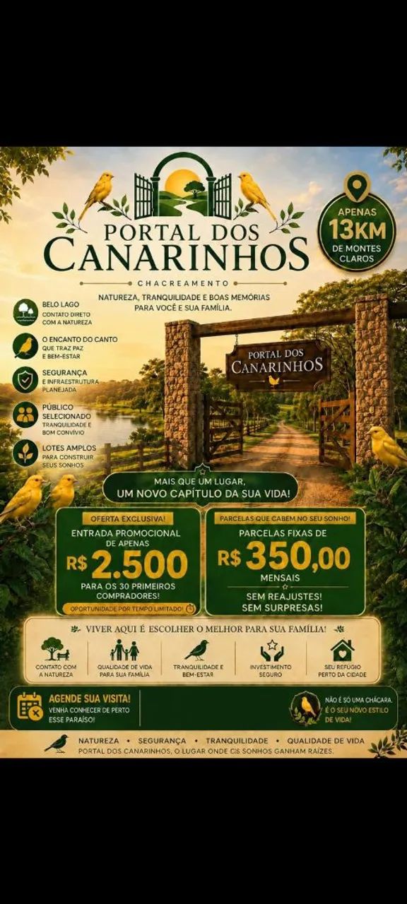 CHACREAMENTO PORTAL DOS CANARINHOS