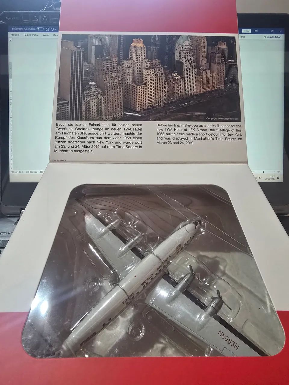 Miniatura Lockheed L-1649a Starliner De Twa N8083h Escala 1:200 - Foto 2