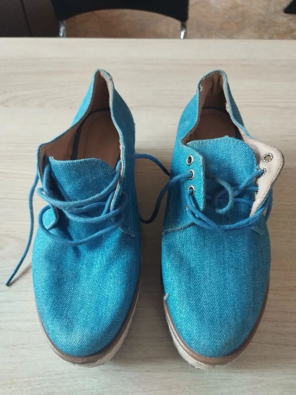 Plataforma AREZZO _ JEANS AZUL - excelente estado 
