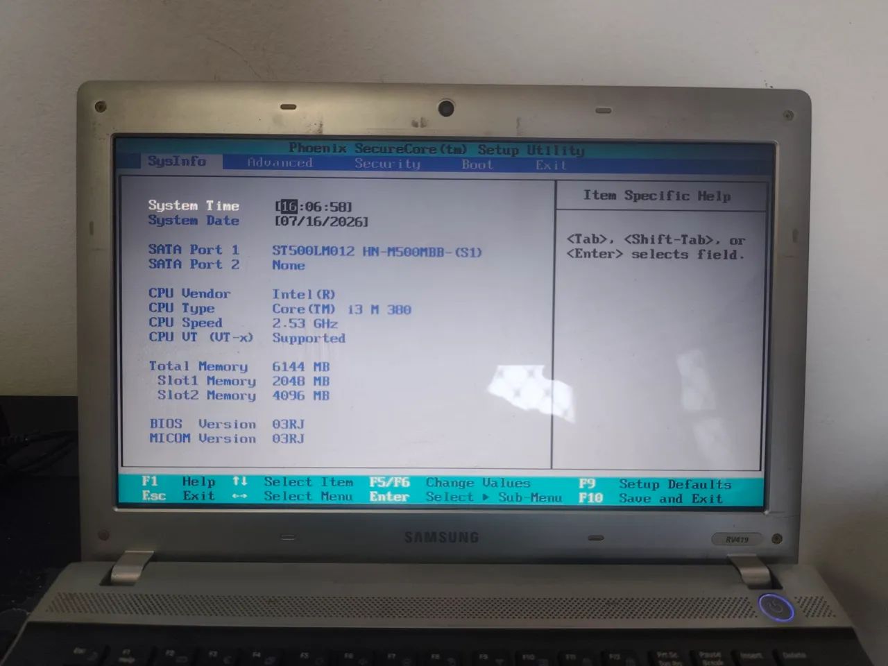 Notebook Samsung (travado em boot) - Foto 2