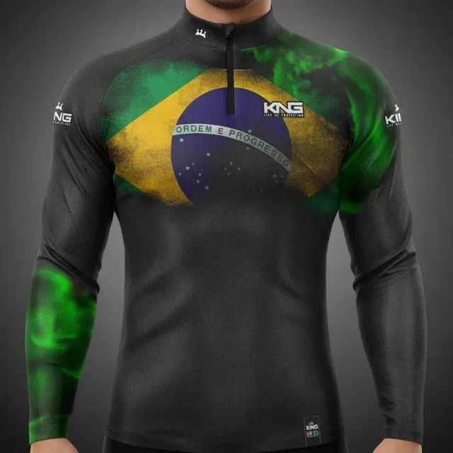 Camisa com estampa do Brasil e proteção solar - Foto 4