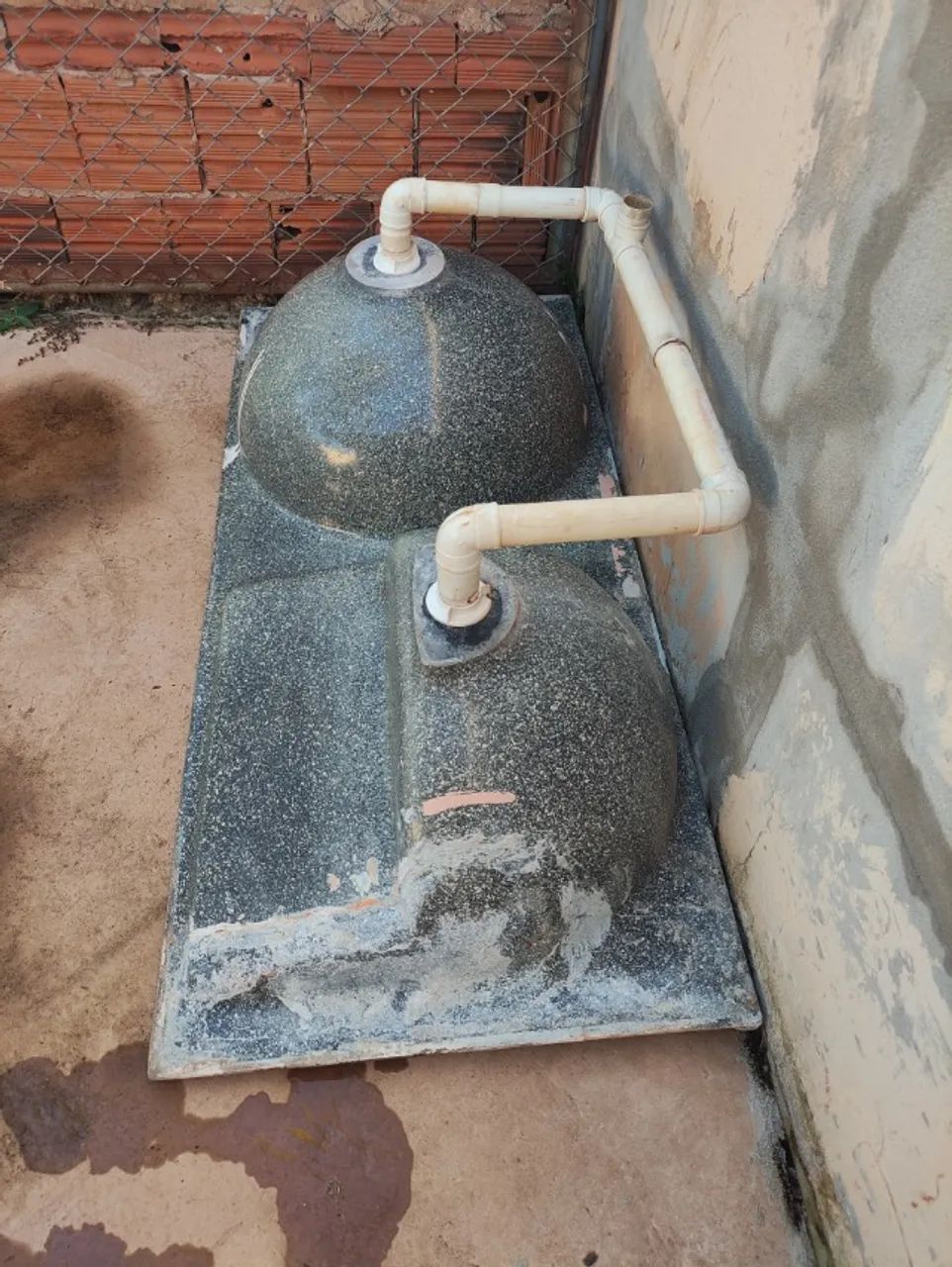 Tanque para Lavanderia Duplo Mármore Sintético 140 x 65 cm - Foto 3