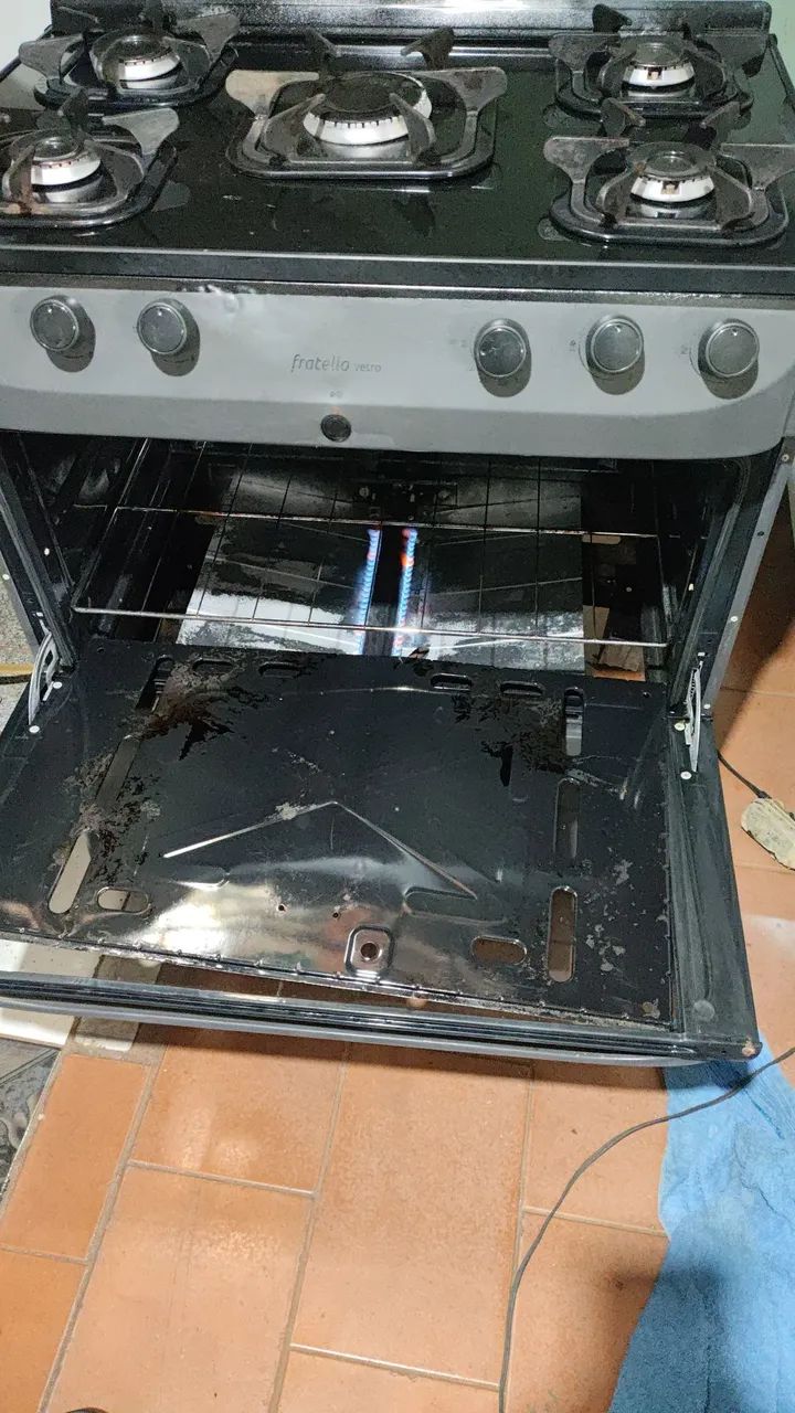 Fogão 5 bocas com mesa de vidro - Foto 4