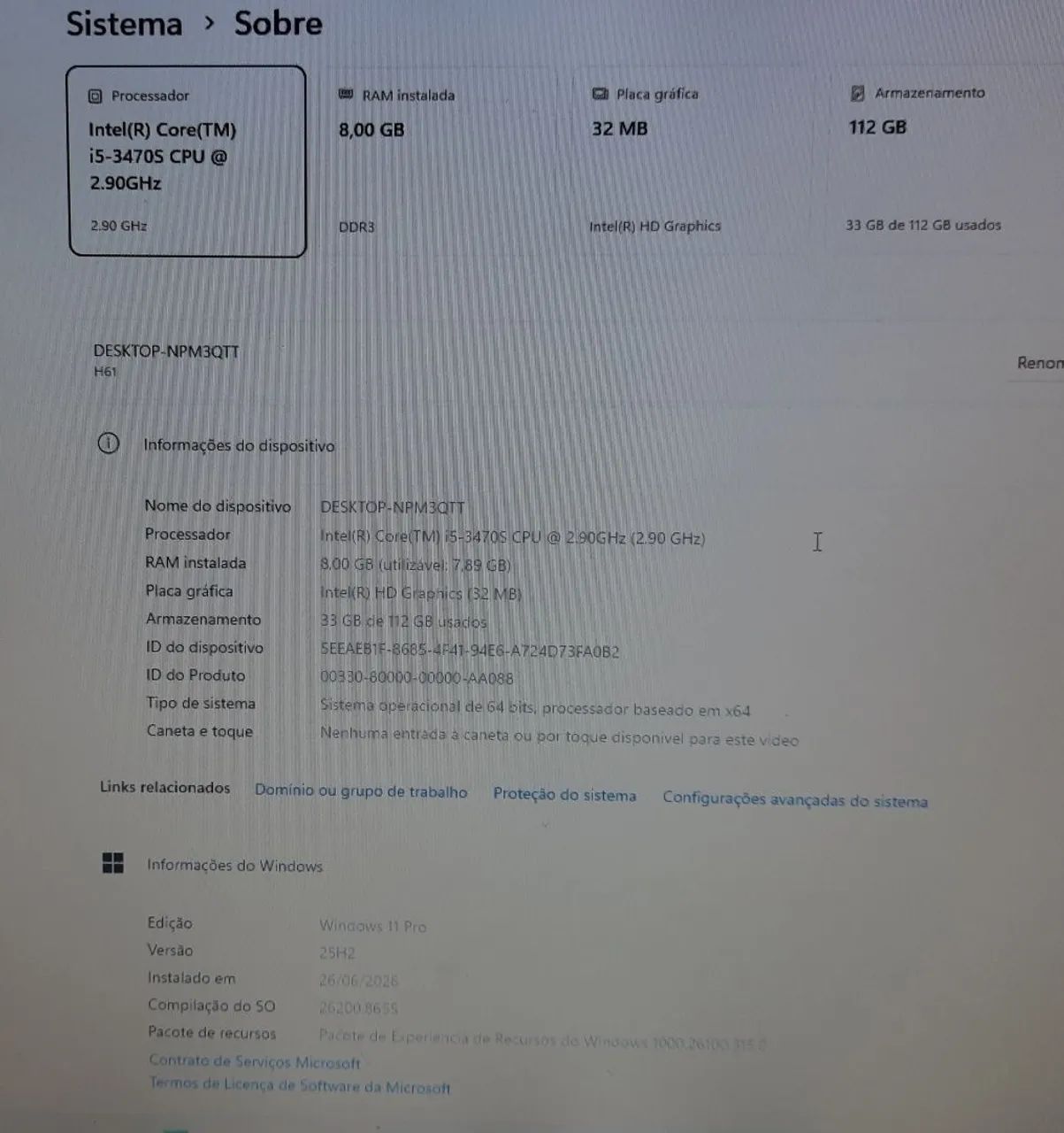 Cpu PC Gamer Aquario Windows 11 - Foto 3