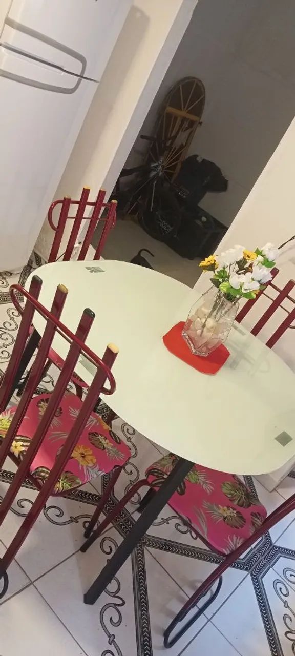 Mesa de jantar vidro grosso. - Foto 4