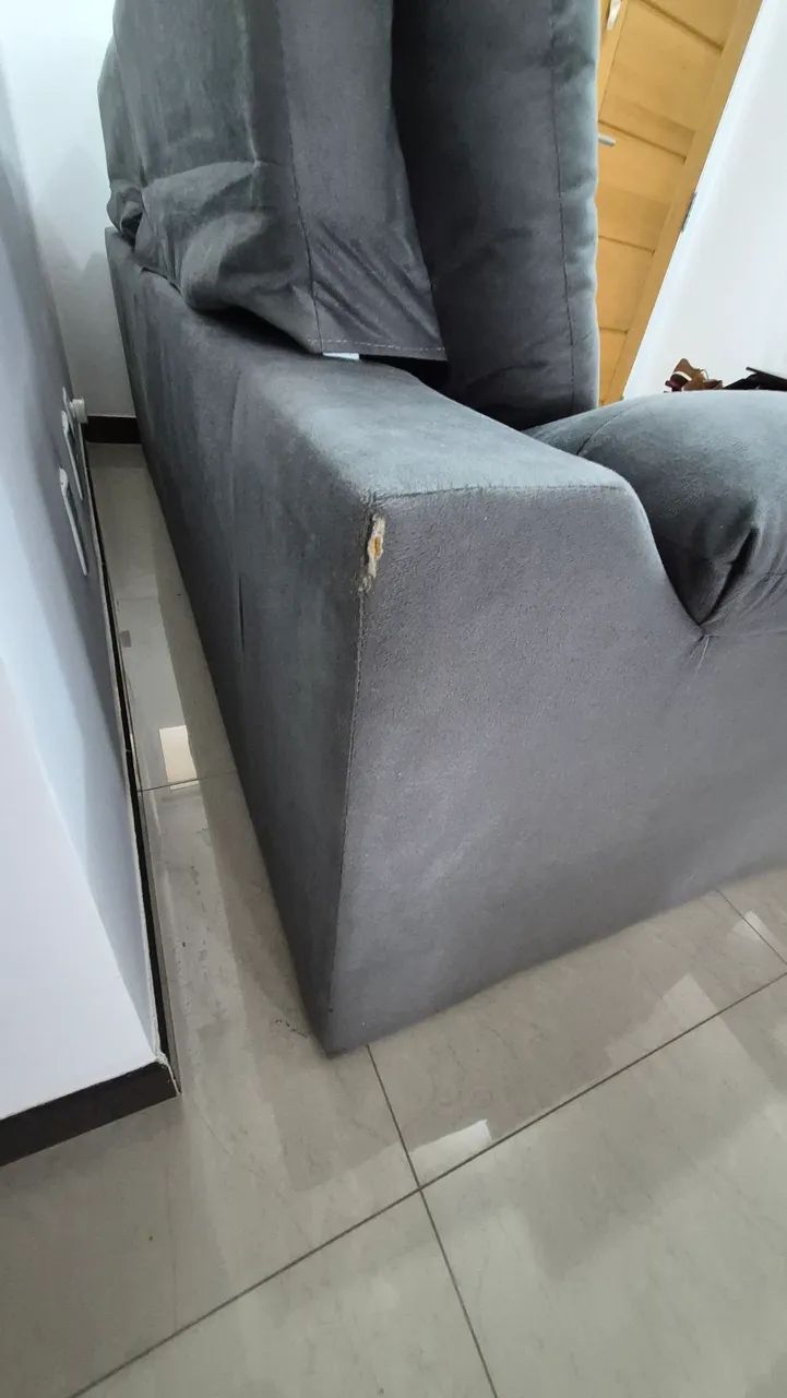 Sofa retrátil e reclinável Cinza 3 lugares - São Judas e região  - Foto 3