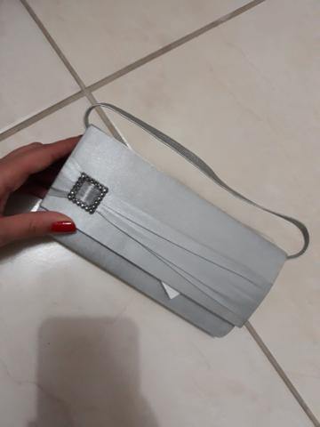 Bolsas carteira modelo festa cores prata e preto - Foto 3