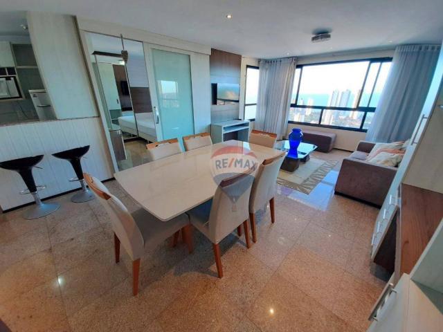 Apartamento mobiliado em Ponta Negra, andar alto e linda vista - Foto 15