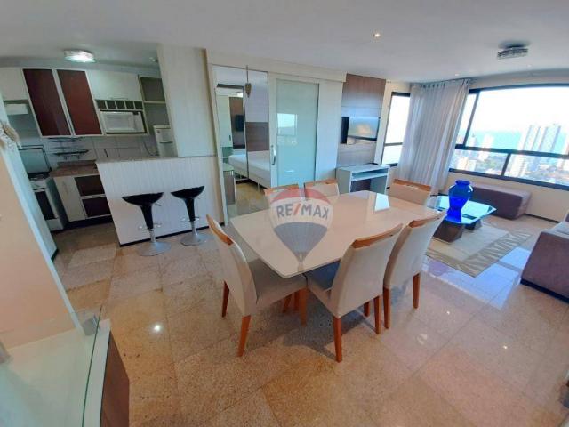 Apartamento mobiliado em Ponta Negra, andar alto e linda vista - Foto 9