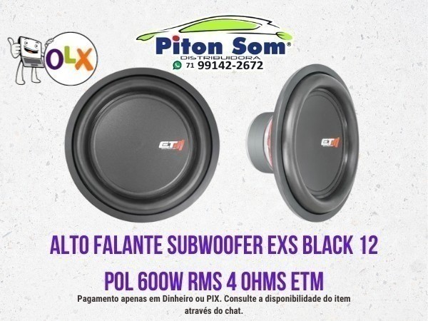 Alto Falante Subwoofer Exs Black 12 Pol 