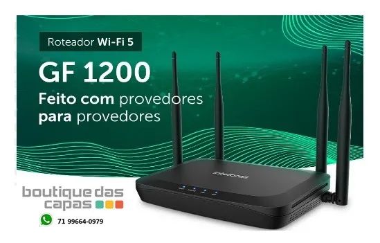 ROTEADOR WIRELESS GF 1200 INTELBRAS REF 12104 4 ANTENAS