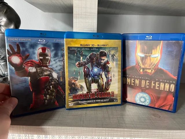 coleção trilogia blu ray iron man homem de ferro - Foto 2
