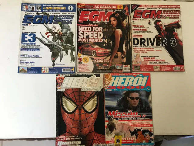 LOTE DE REVISTAS DE VIDEOGAMES NOSTÁLGICAS E RARÍSSIMAS 