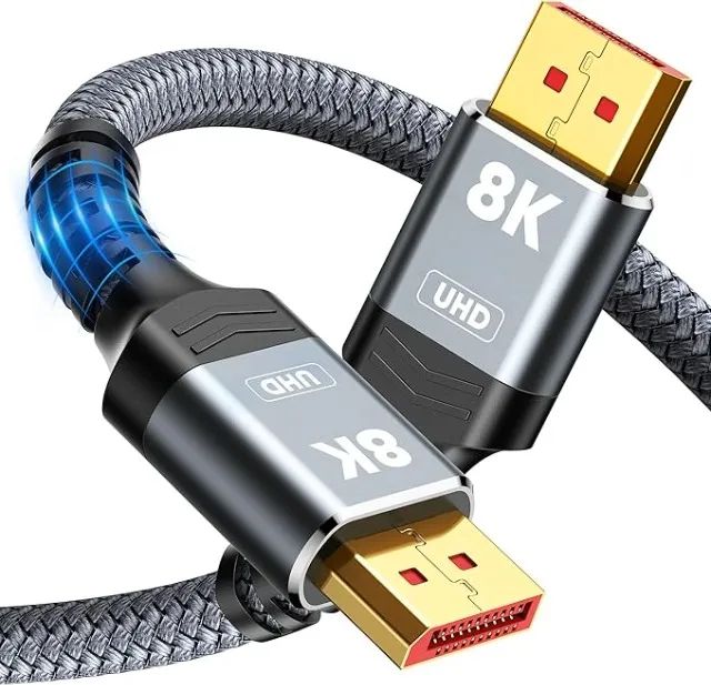 Cabo Displayport 8K  - Qualidade Extrema - Acabamento em Nylon - Foto 2