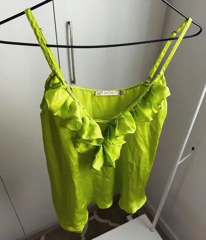 Blusa seda verde - Foto 2