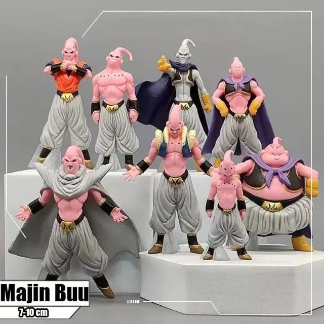 Kit 8 Peças Majin Boo DragonBall Z 7-11cm Novos - Aceito OLXPAY e