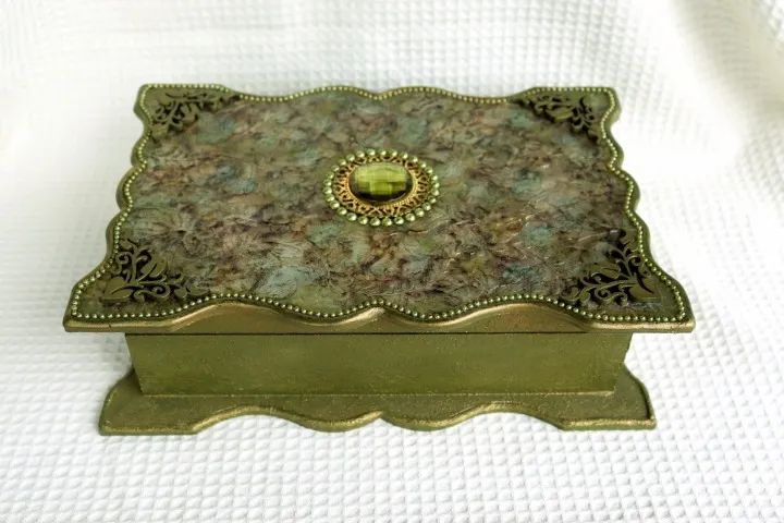 Porta Jóias Verde Musgo com Divisórias - Foto 5