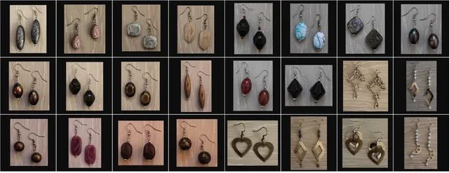 Lote com 137 brincos artesanais de Miçangas e Strass - Foto 2