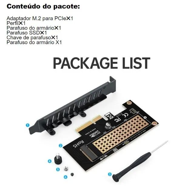 Adaptador NVMe Para PCIe 3.0x4 - Foto 5