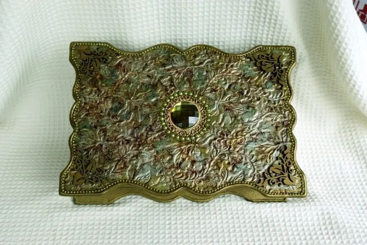 Porta Jóias Verde Musgo com Divisórias - Foto 2