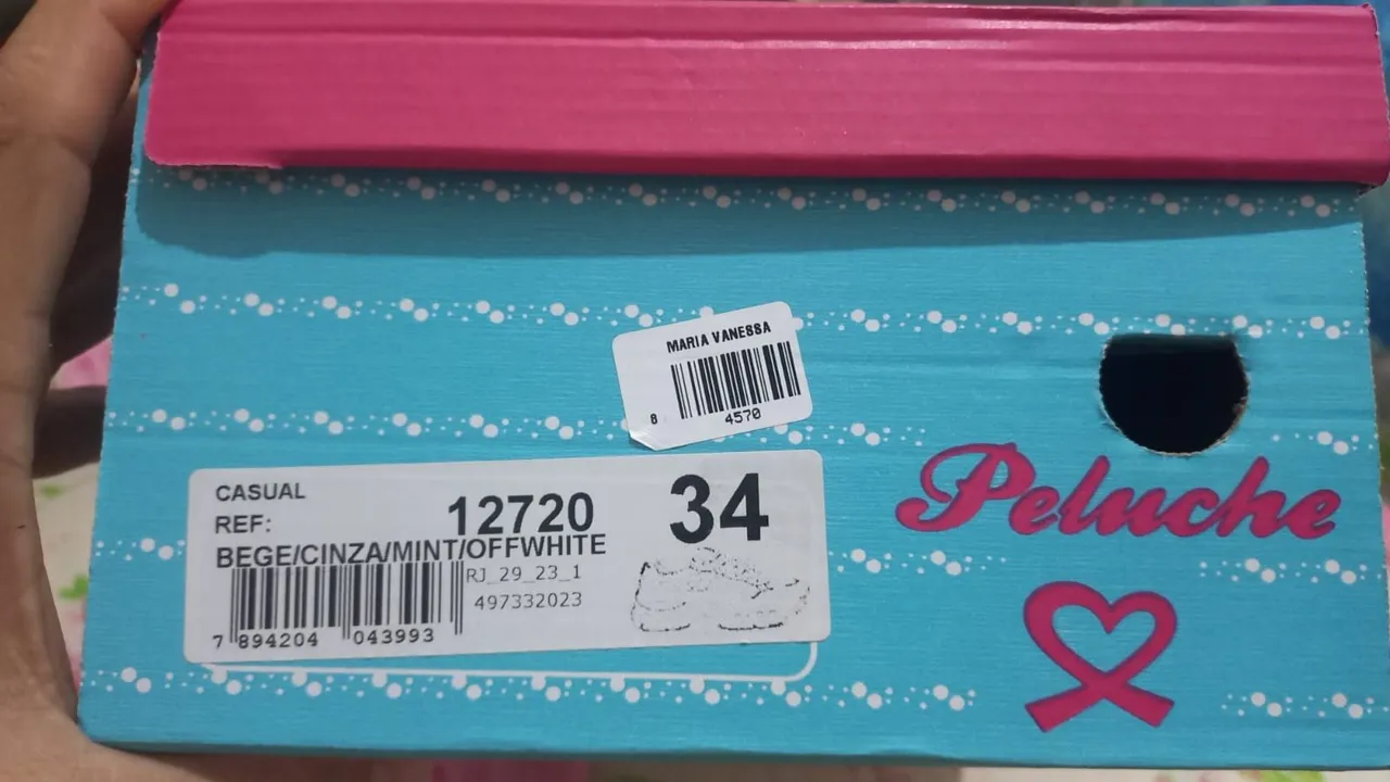 Tênis Infantil Peluche Casual 34