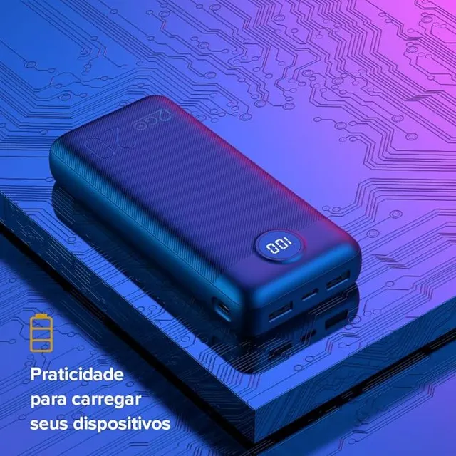 Carregador Portátil (Power Bank) Ultra Rápido 20000mAh